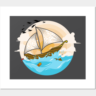 sailing ship Posters and Art